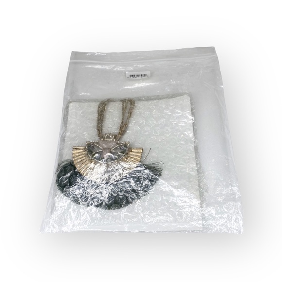 new Jenny Packham ❀ Chic Fringed Crystal Gemstones Necklace ❀ Gold + Olive Green - Picture 8 of 17